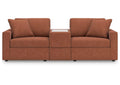 Modmax Granite 3-Piece Modular Loveseat with Storage Console