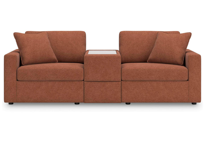 Modmax Granite 3-Piece Modular Loveseat with Storage Console