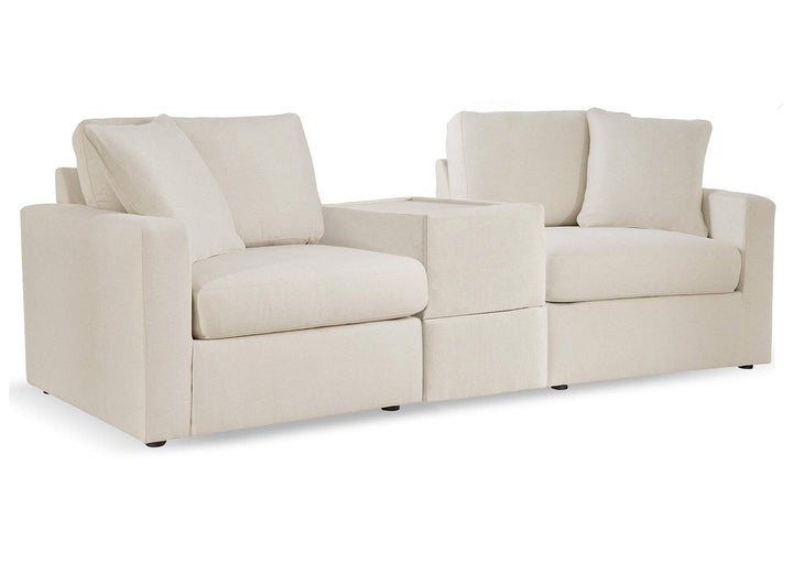 Modmax Oyster 3-Piece Modular Loveseat with Storage Console