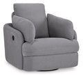 Modmax Swivel Glider Recliner in Granite, closed view
