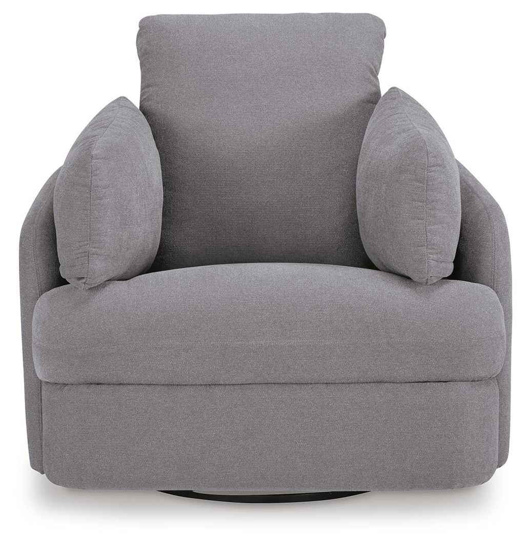 Modmax Swivel Glider Recliner in Granite, front view