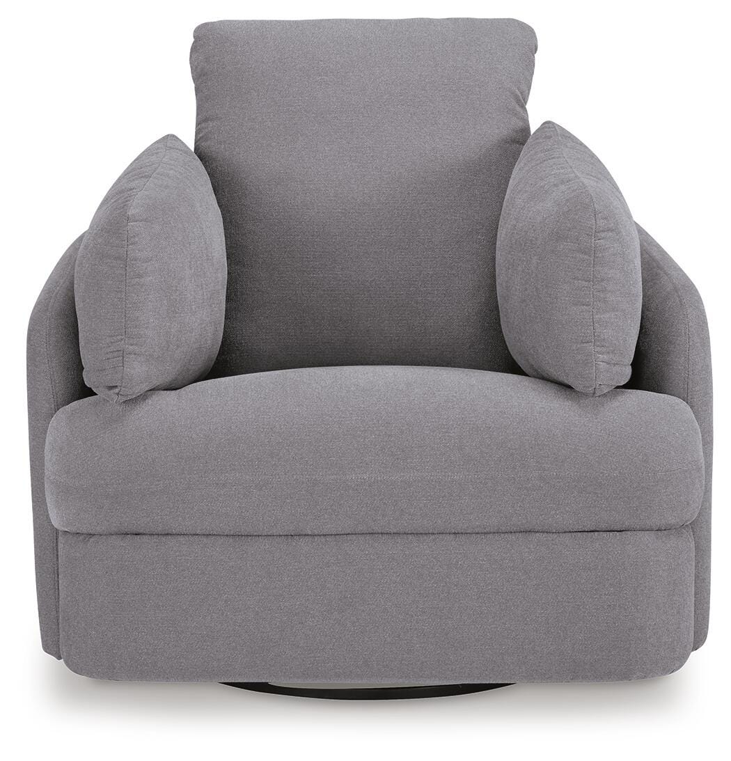 Modmax Swivel Glider Recliner in Granite, front view