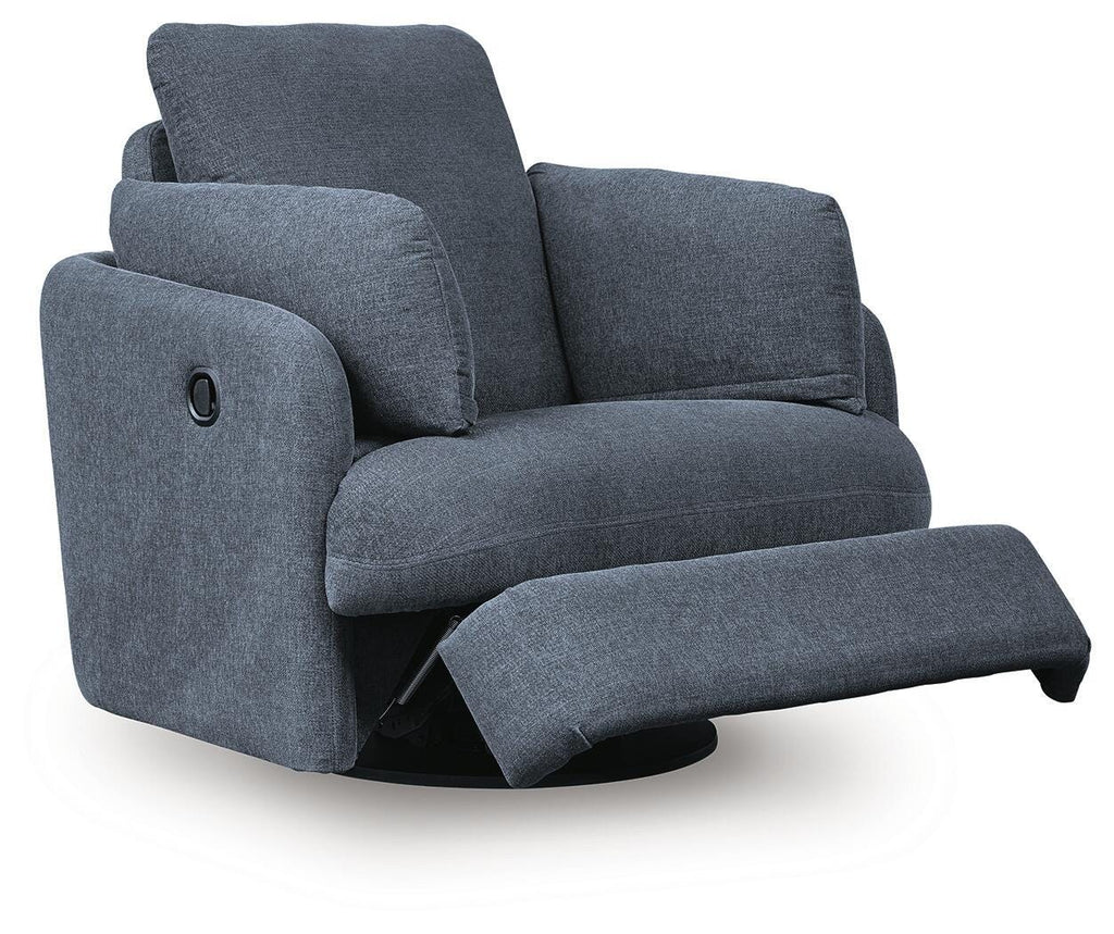 Modmax Swivel Glider Recliner in Ink, open view