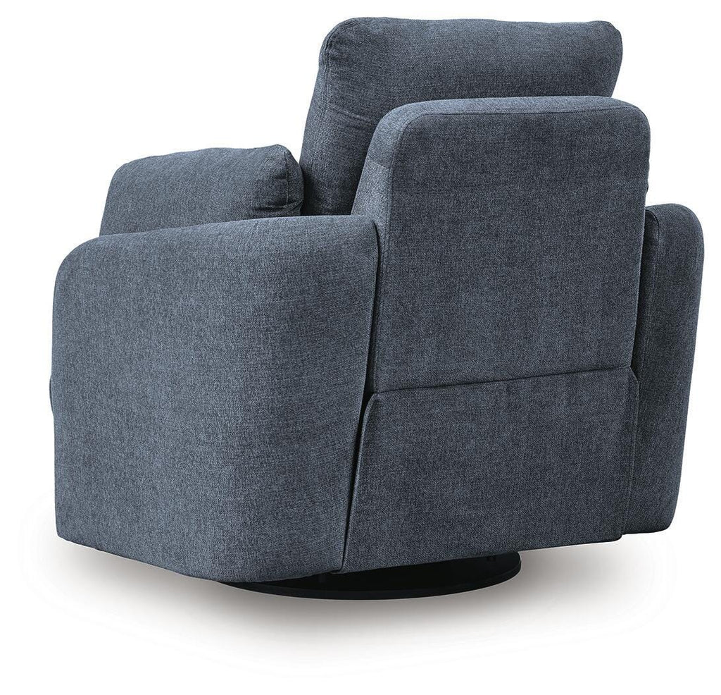 Modmax Swivel Glider Recliner in Ink, back view