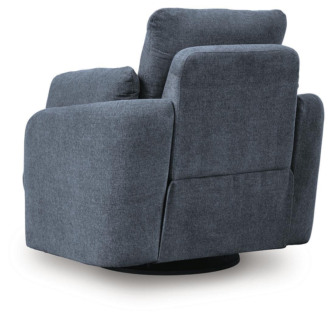 Modmax Swivel Glider Recliner in Ink, back view