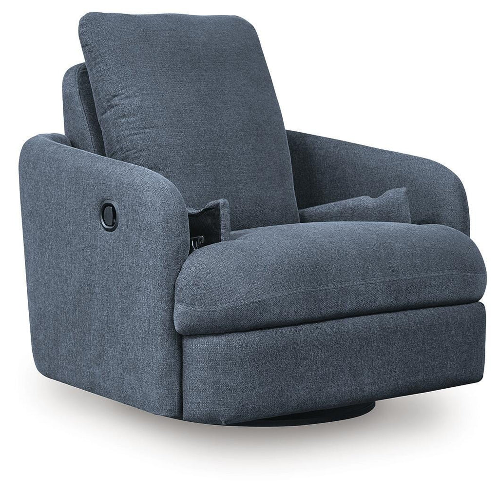 Modmax Swivel Glider Recliner in Ink, open view