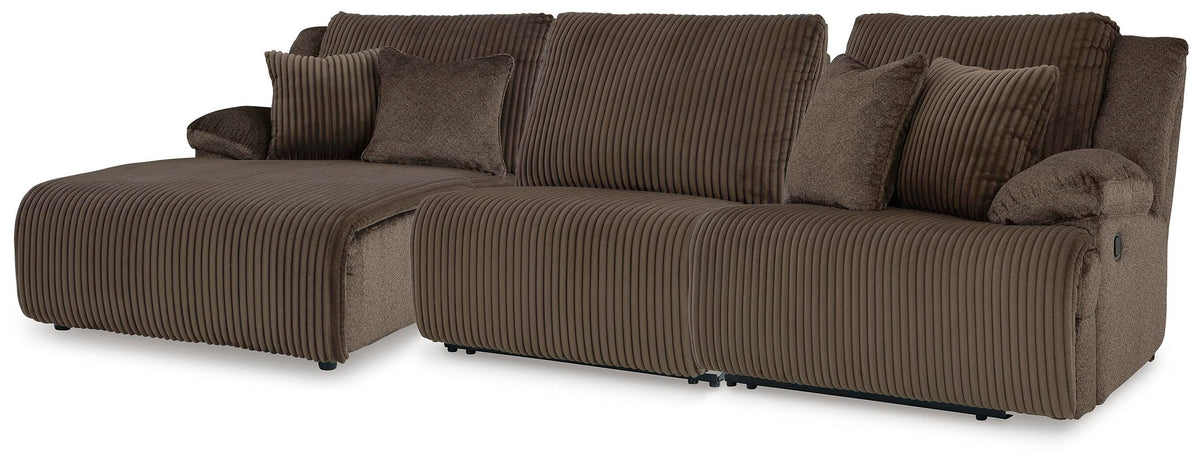 Top Tier sectional, 3-Piece Reclining Sofa Chaise Sectional · 130 × 74 × 41 in · 92705S11, view 1
