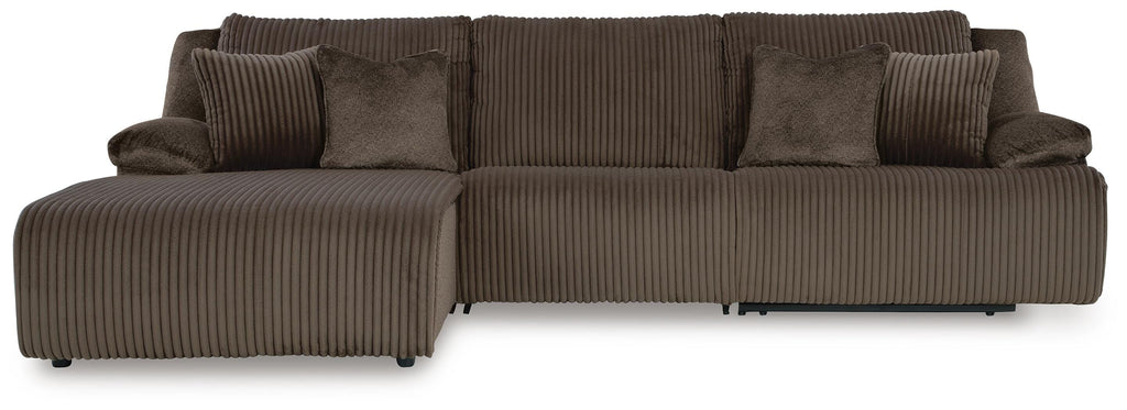 Top Tier sectional, 3-Piece Reclining Sectional Sofa Chaise · 128 × 74 × 41 in · 92705S7, view 1
