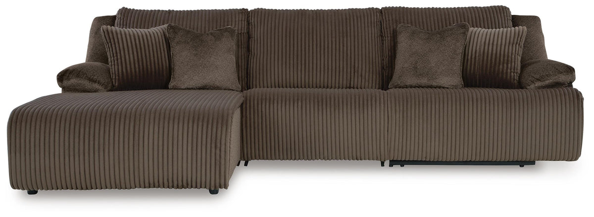 Top Tier sectional, 3-Piece Reclining Sectional Sofa Chaise · 128 × 74 × 41 in · 92705S7, view 1