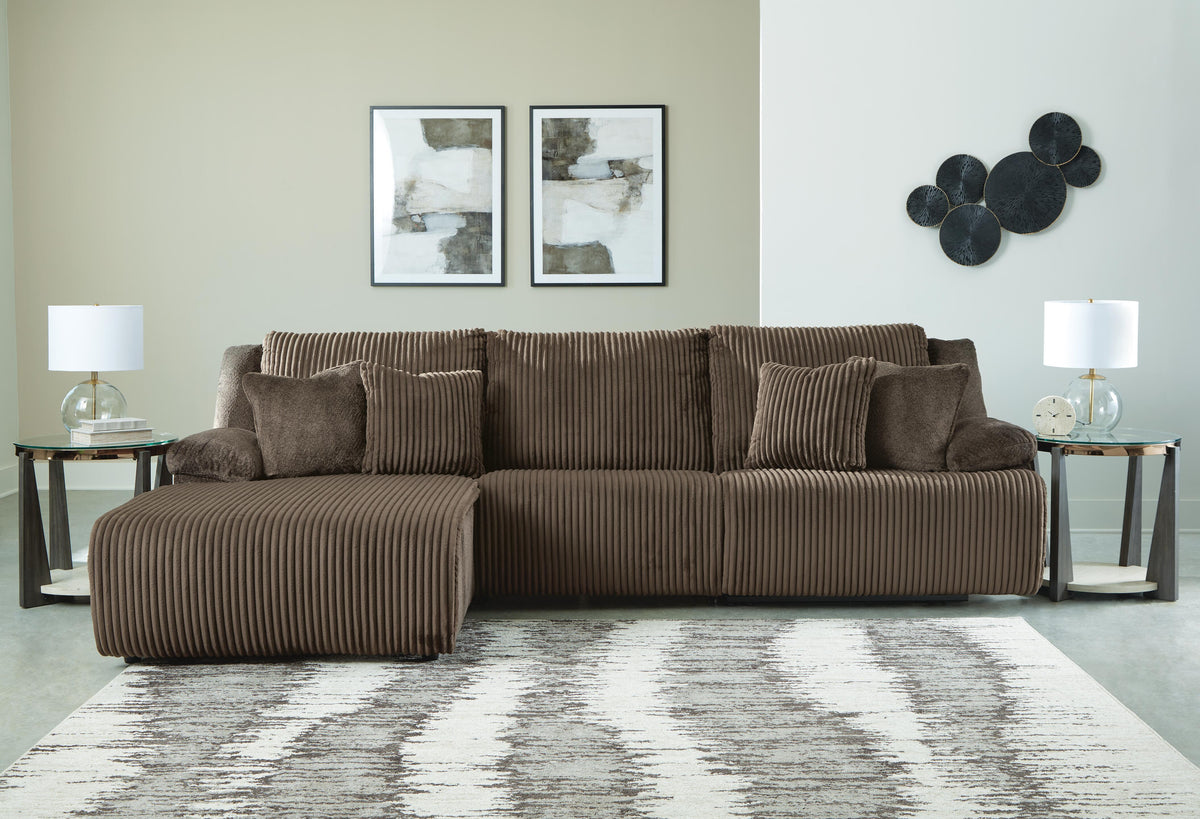 Top Tier sectional, 3-Piece Reclining Sectional Sofa Chaise · 128 × 74 × 41 in · 92705S7, view 2