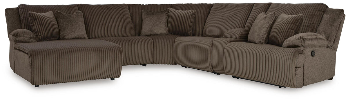 Top Tier sectional, 6-Piece Reclining Sectional with Chaise · 131 × 146 × 41 in, view 1
