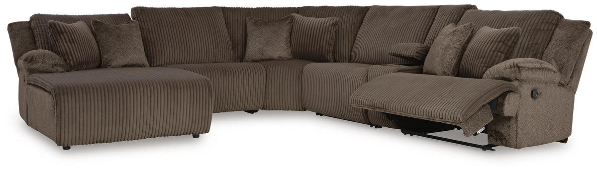 Top Tier sectional, 6-Piece Reclining Sectional with Chaise · 131 × 146 × 41 in, view 3