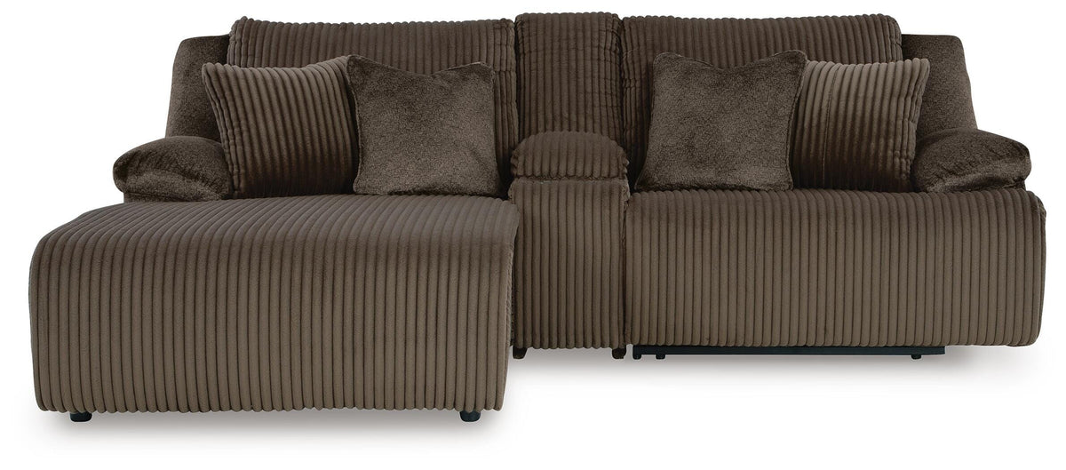 Top Tier sectional, 3-Piece Reclining Sectional Sofa with Chaise · 105 × 74 × 41 in · 92705S5, view 1