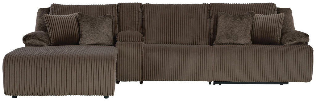 Top Tier sectional, 4-Piece Reclining Sectional with Chaise · 143 × 74 × 41 in · 92705S14, view 1