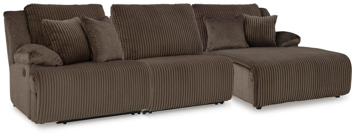 Top Tier sectional, 3-Piece Reclining Sofa Chaise Sectional · 130 × 74 × 41 in, view 1