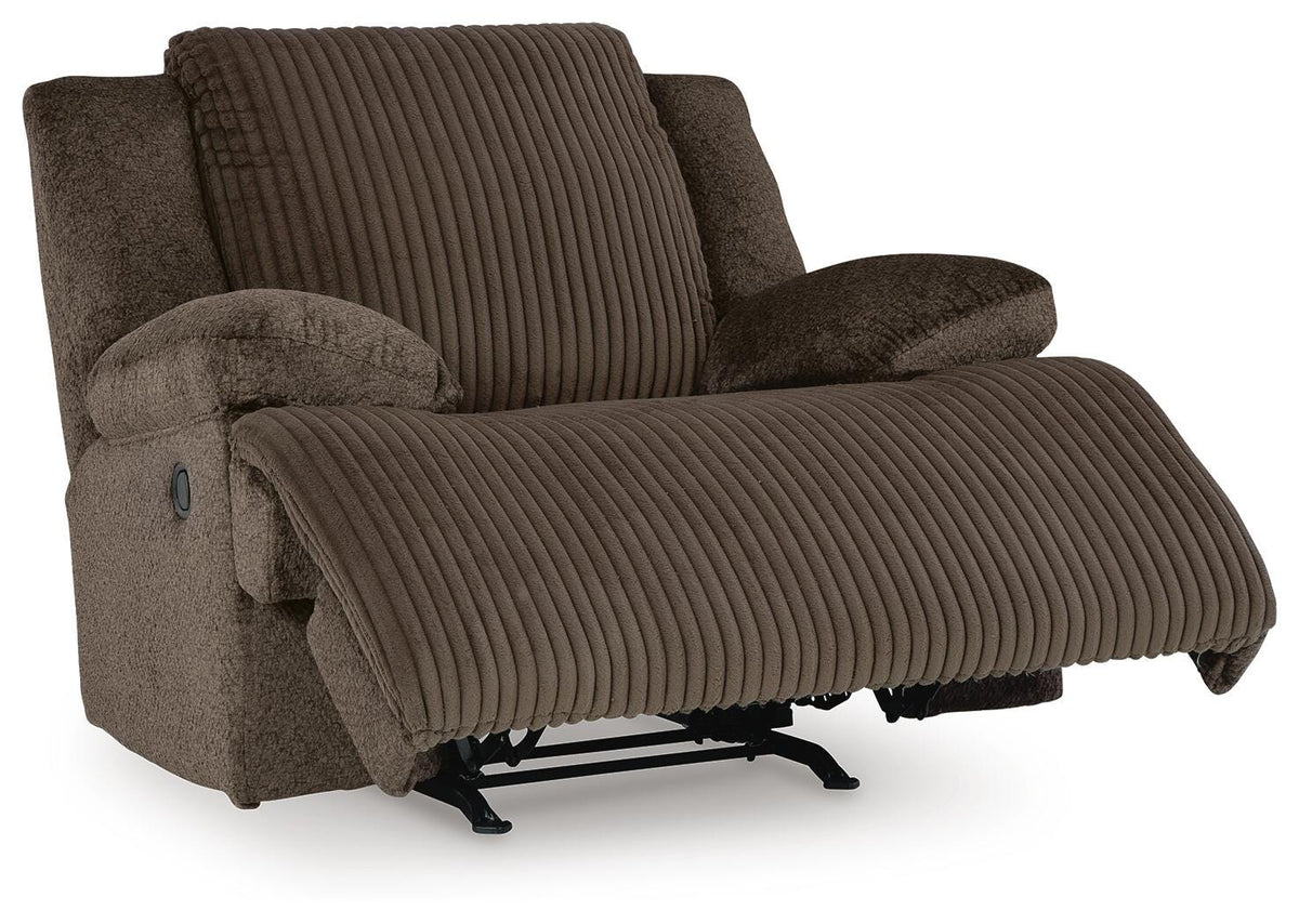 Top Tier Recliner in Chocolate, open view