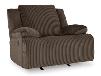 Top Tier Recliner in Chocolate, angle view