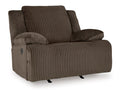 Top Tier Recliner in Chocolate, angle view