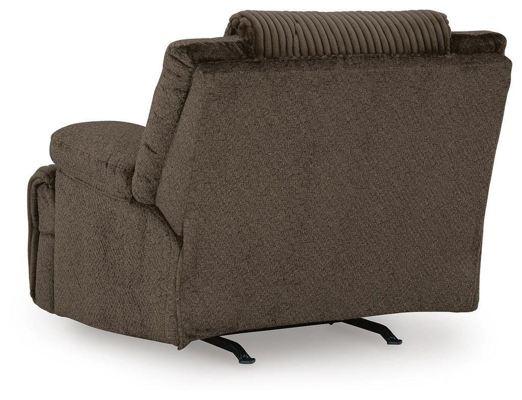 Top Tier Recliner in Chocolate, back view