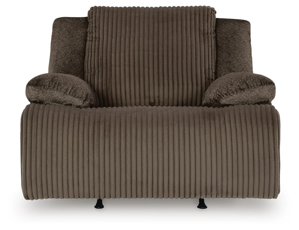 Top Tier Recliner in Chocolate, front view