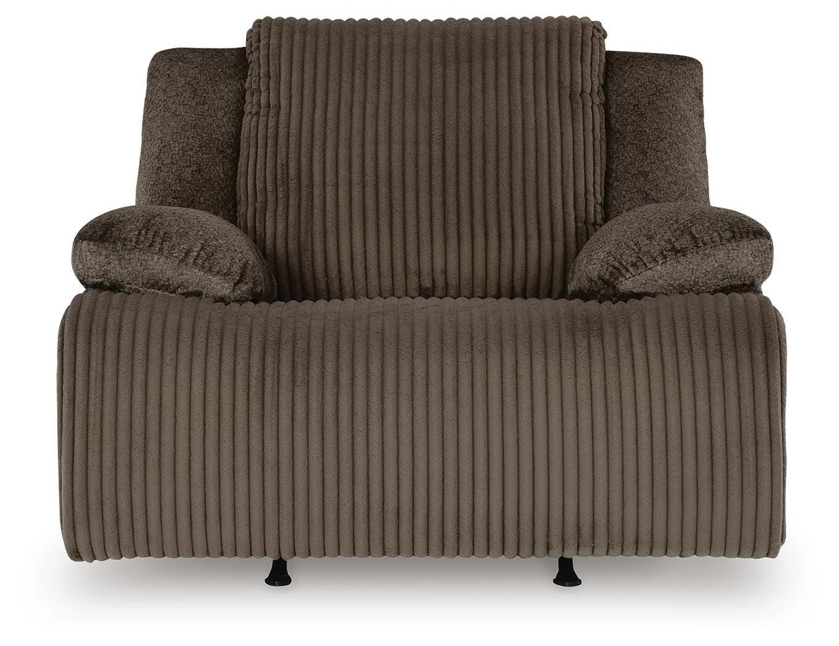 Top Tier Recliner in Chocolate, front view