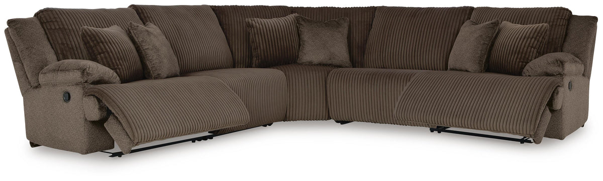 Top Tier sectional, 5-Piece Reclining Sectional · 133 × 131 × 41 in, view 1