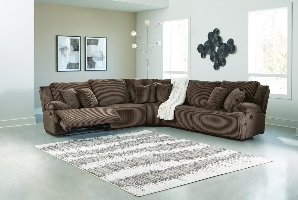 Top Tier sectional, 5-Piece Reclining Sectional · 133 × 131 × 41 in, view 2