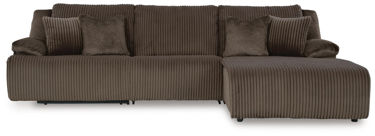 Top Tier sectional, 3-Piece Reclining Sectional Sofa Chaise · 128 × 74 × 41 in, view 1