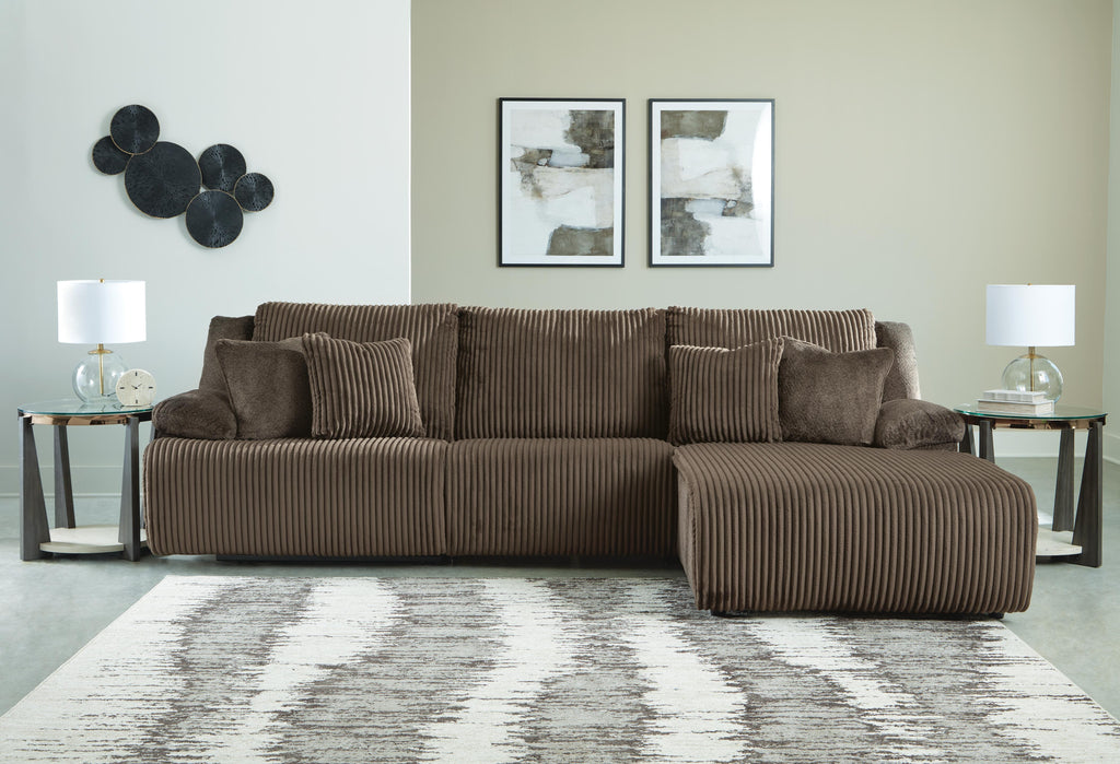 Top Tier sectional, 3-Piece Reclining Sectional Sofa Chaise · 128 × 74 × 41 in, view 2