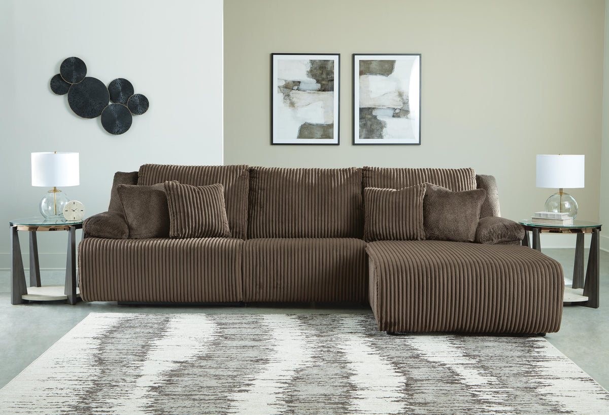 Top Tier sectional, 3-Piece Reclining Sectional Sofa Chaise · 128 × 74 × 41 in, view 2