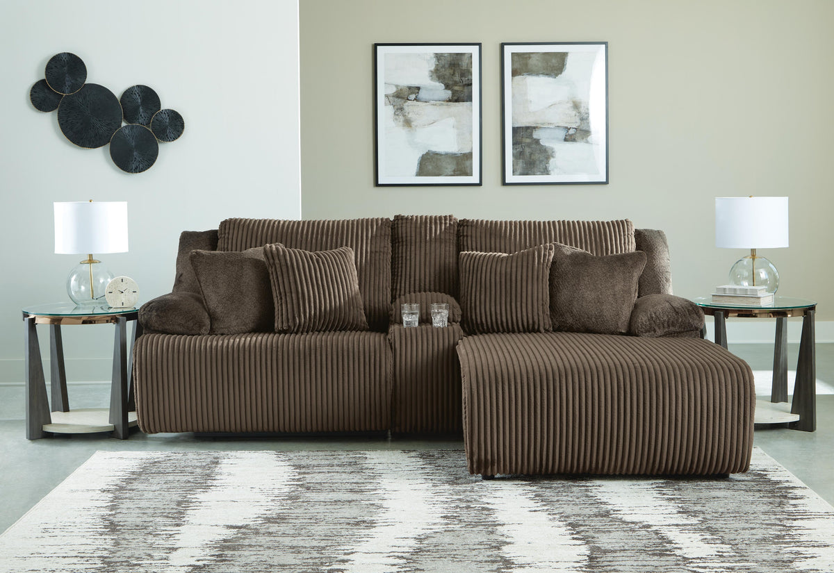 Top Tier sectional, 3-Piece Reclining Sectional Sofa with Chaise · 105 × 74 × 41 in, view 2