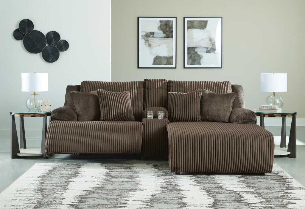 Top Tier sectional, 3-Piece Reclining Sectional Sofa with Chaise · 105 × 74 × 41 in, view 3