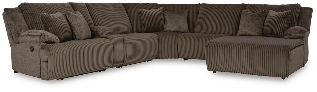 Top Tier sectional, 6-Piece Reclining Sectional with Chaise · 146 × 131 × 41 in, view 1