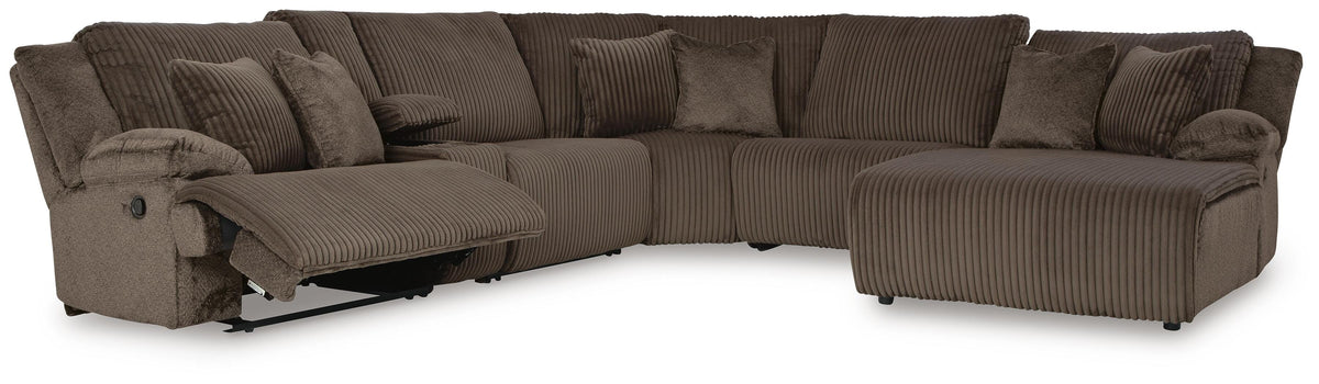 Top Tier sectional, 6-Piece Reclining Sectional with Chaise · 146 × 131 × 41 in, view 3