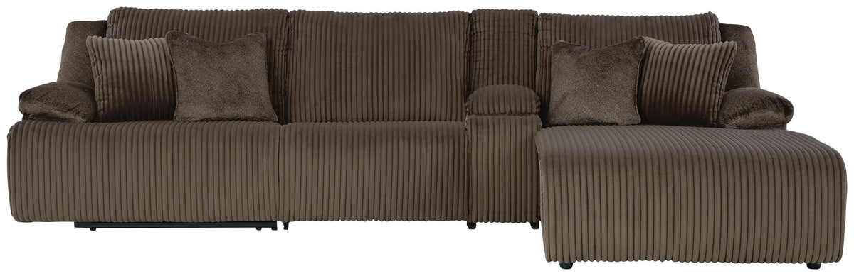 Top Tier sectional, 4-Piece Reclining Sectional with Chaise · 143 × 74 × 41 in · 92705S13, view 1