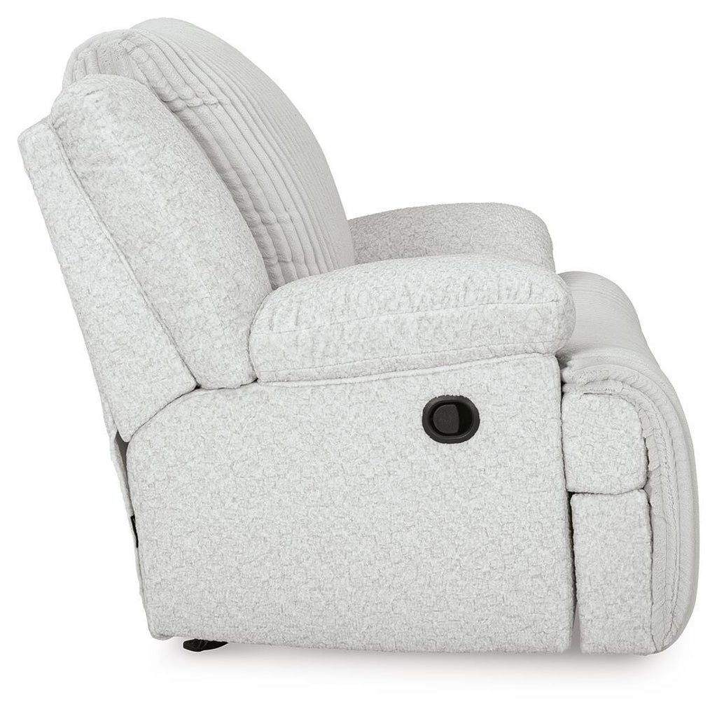 Top Tier Recliner in Alloy, side view