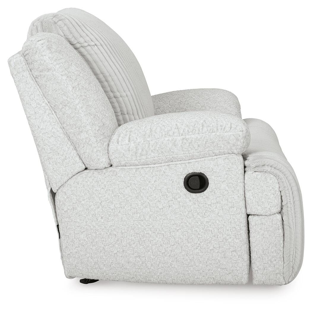 Top Tier Recliner in Alloy, side view