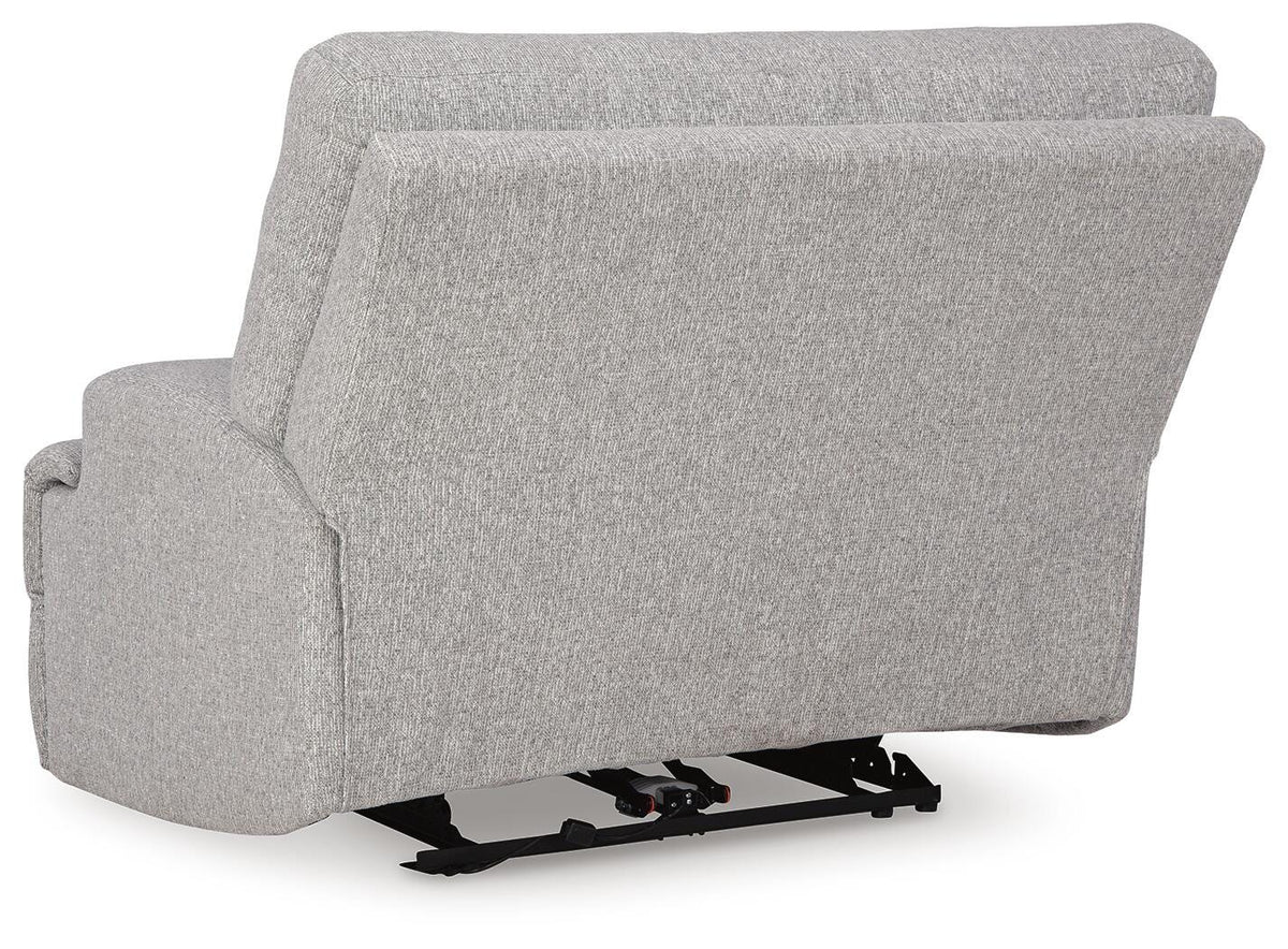 Acklen Place Oversized Power Recliner in Pewter, back view
