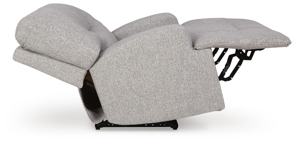 Acklen Place Oversized Power Recliner in Pewter, side view