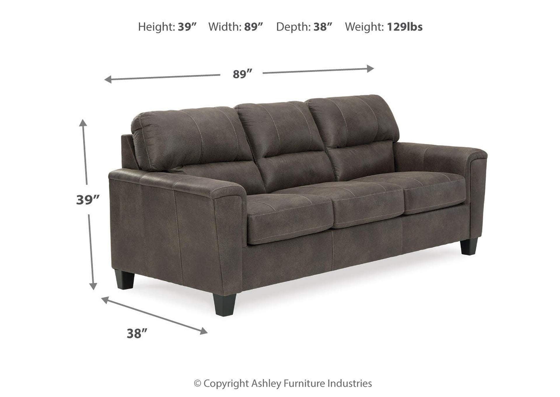 Navi Sofa dimensions