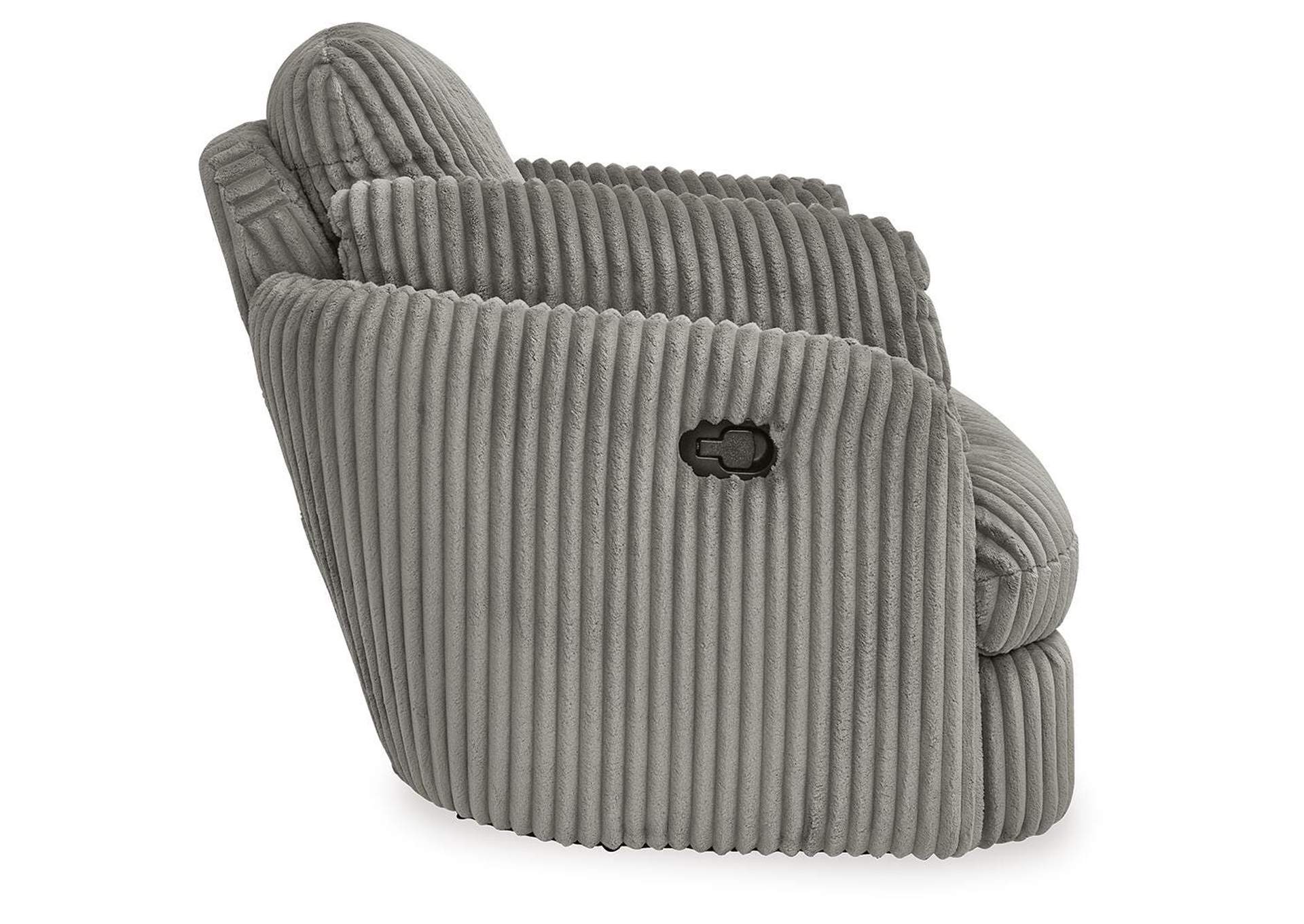 Tie-Breaker Swivel Glider Recliner side view