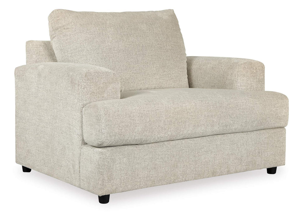 Soletren Chair and Ottoman angled view