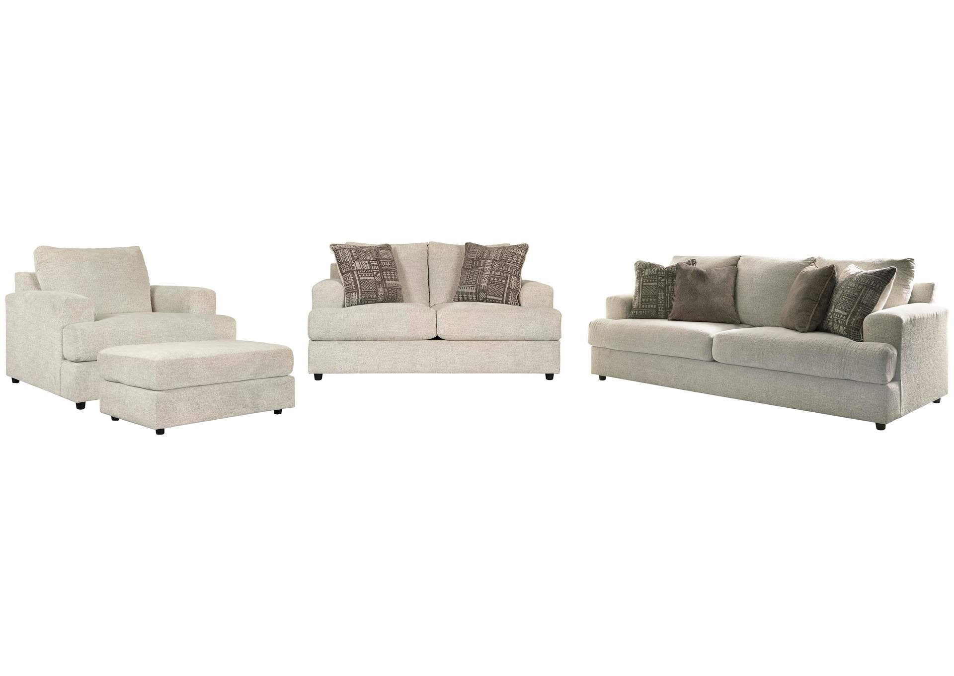 Soletren Sofa, Loveseat, Chair and Ottoman