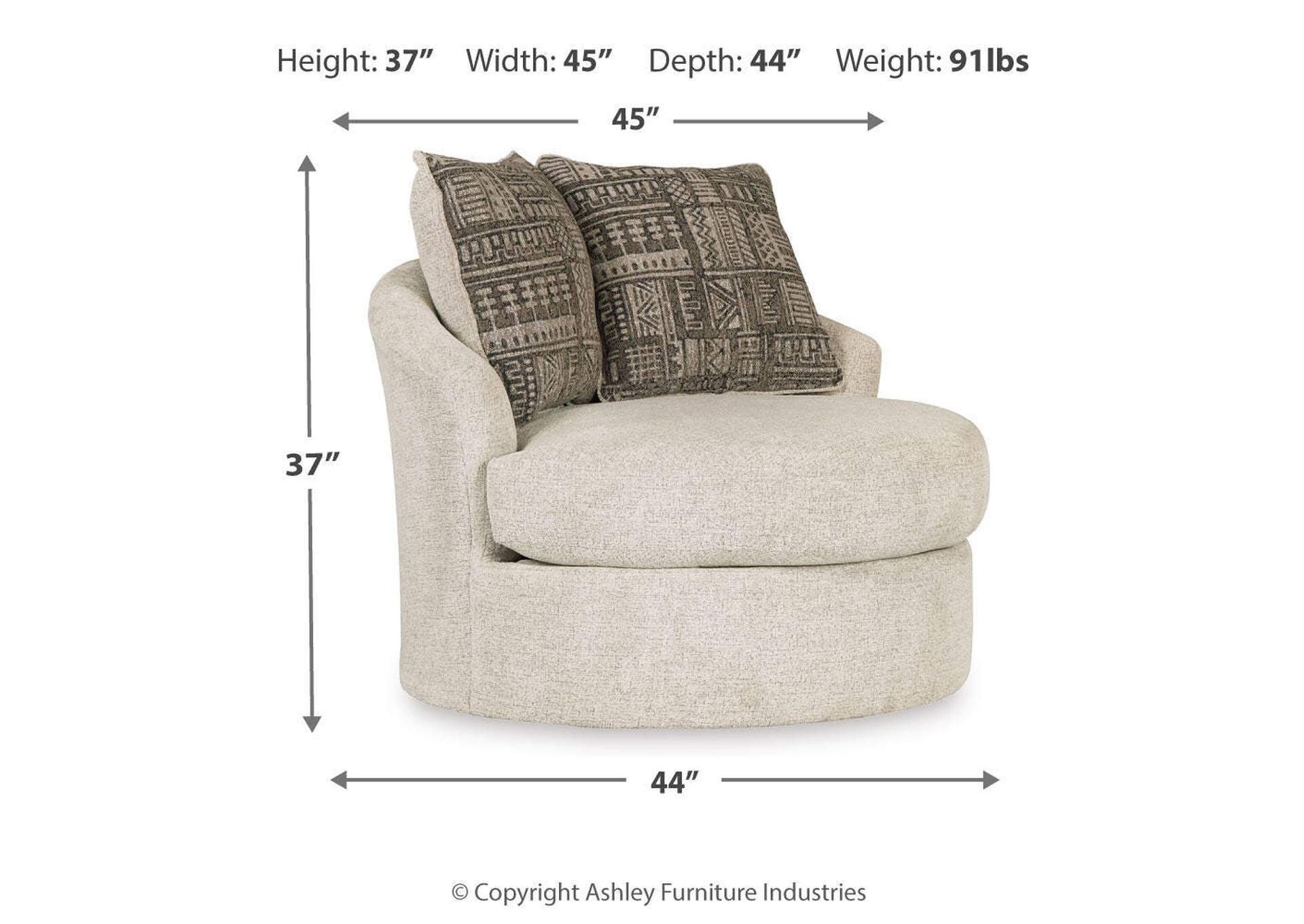 Soletren Accent Chair dimensions