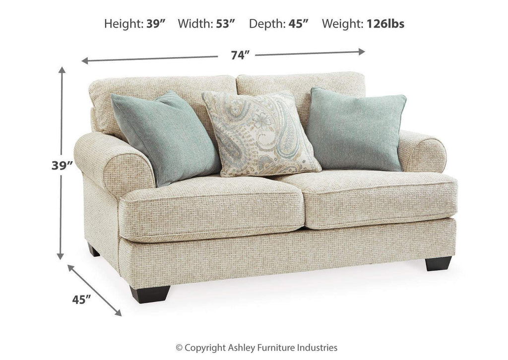 Monaghan Sofa, Loveseat, Chair and Ottoman dimensions
