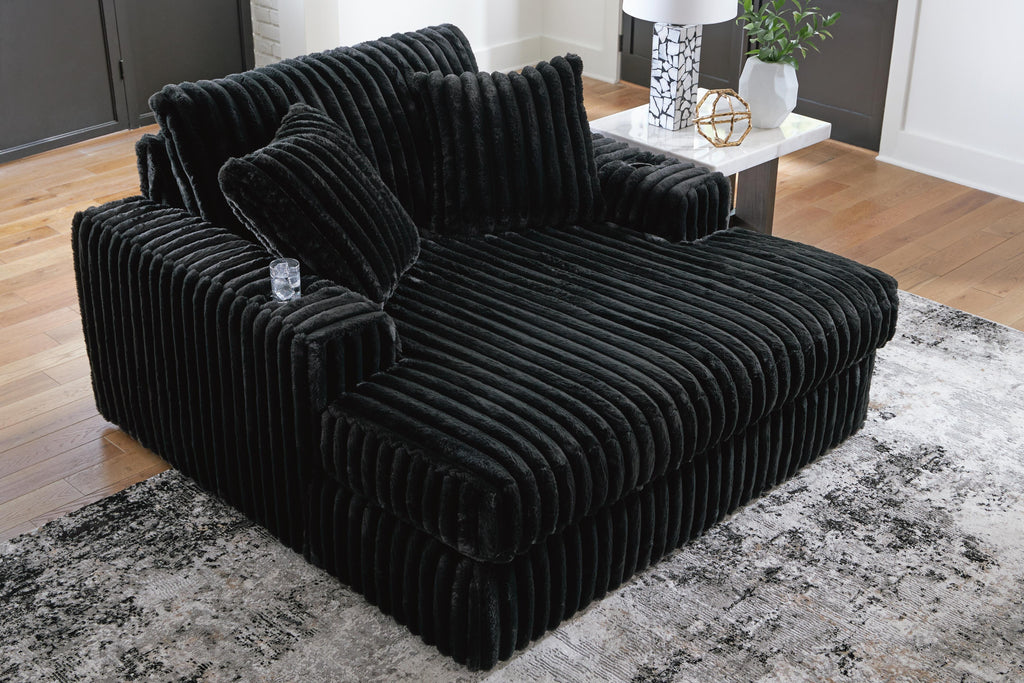 Midnight-Madness Oversized Chaise in Onyx, alternate view 7
