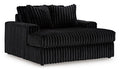 Midnight-Madness Oversized Chaise in Onyx, angle view