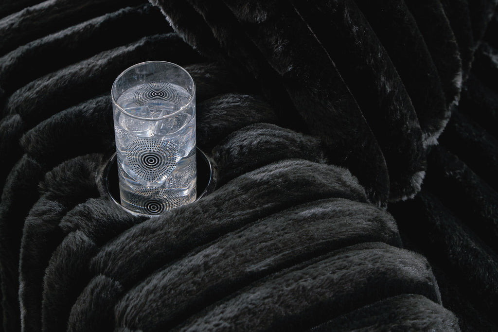 Midnight-Madness Oversized Chaise in Onyx, detail view