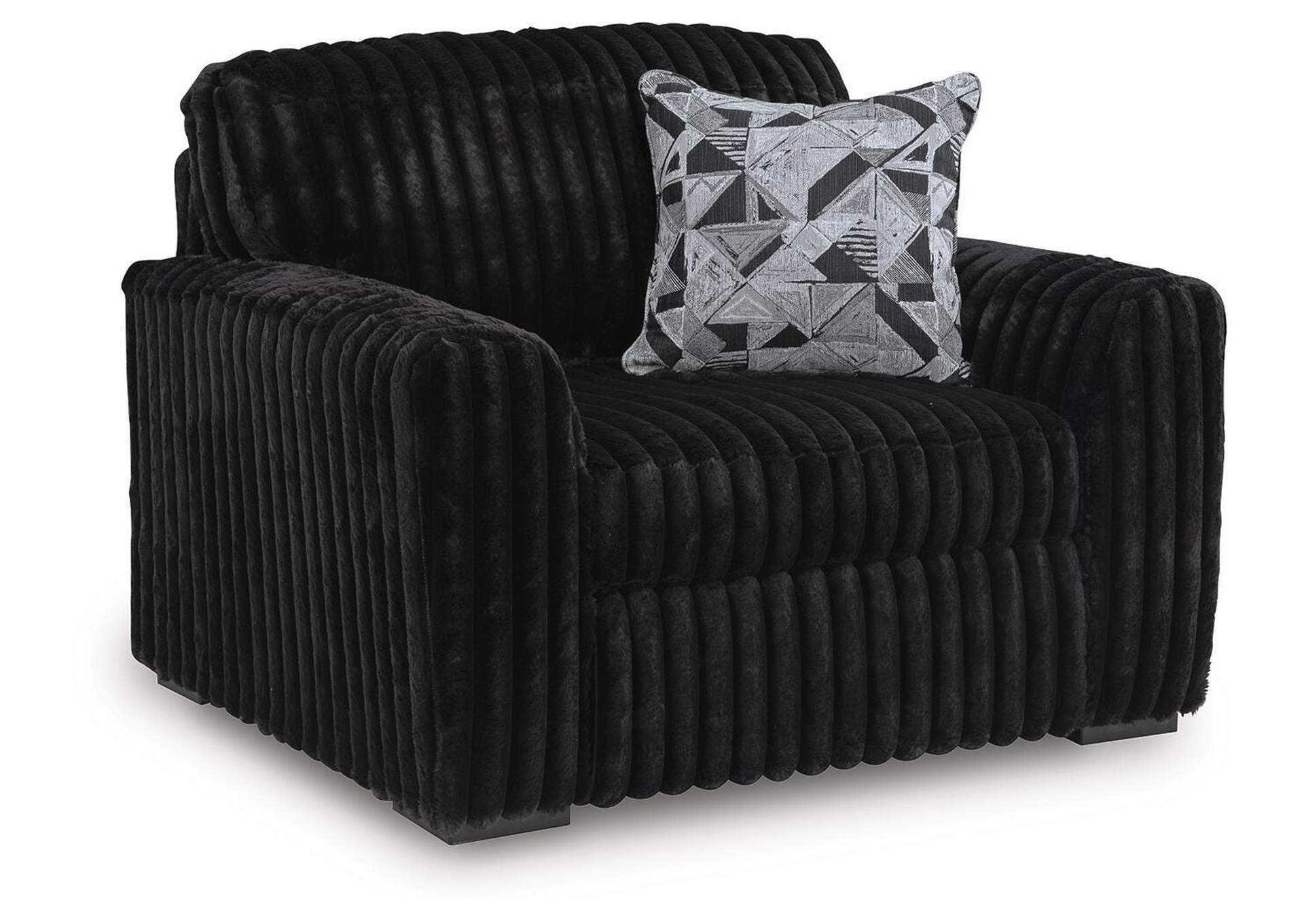 Midnight-Madness Oversized Chair angled view