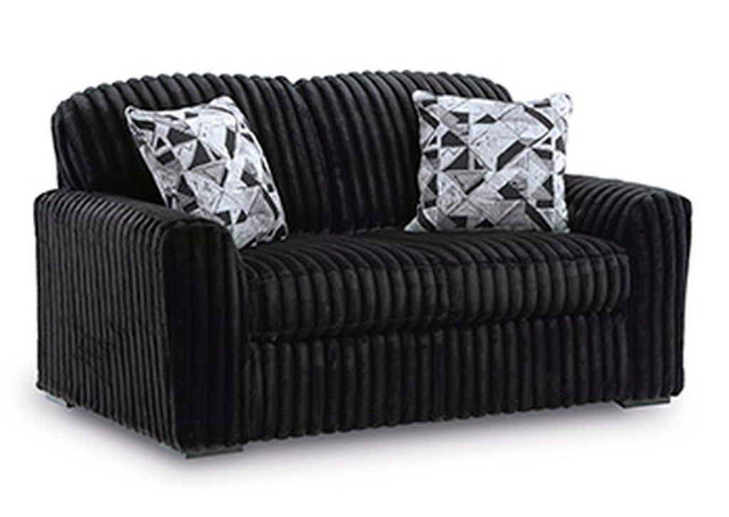Midnight-Madness Sofa and Loveseat angled view